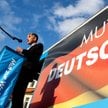 Bjoern Hoecke z AfD przemawia podczas wiecu wyborczego w Haldensleben