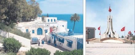 Sidi Bou Said (z lewej) to malownicza miejscowość niedaleko Tunisu, gdzie dominują biało-niebieskie 