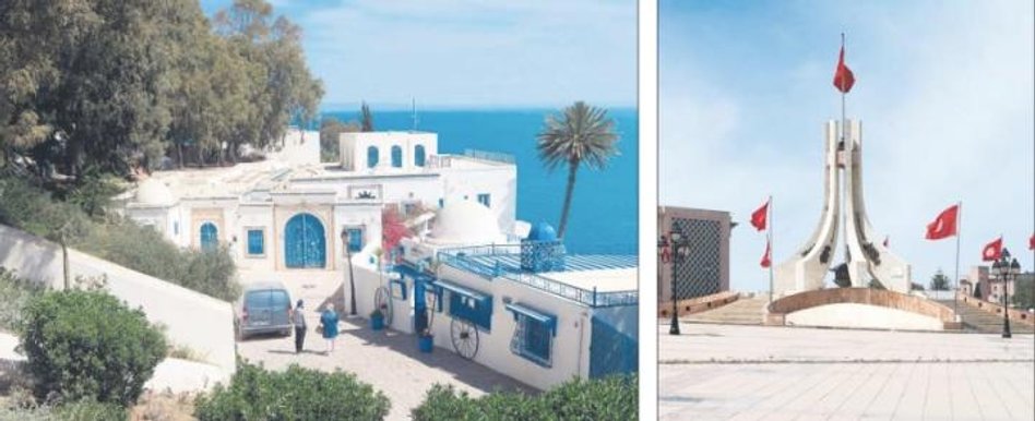 Sidi Bou Said (z lewej) to malownicza miejscowość niedaleko Tunisu, gdzie dominują biało-niebieskie 