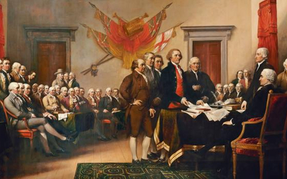 Podpisanie Deklaracji Niepodległości. Obraz Johna Trumbulla (1819 r.)