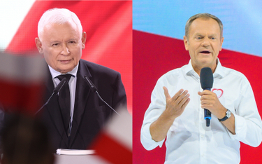 Lider PiS Jarosław Kaczyński, lider KO Donald Tusk