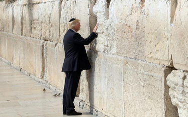 Prezydent USA Donald Trump przed Ścianą Płaczu w Jerozolimie