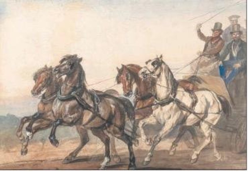 Akwarela Piotra Michałowskiego.