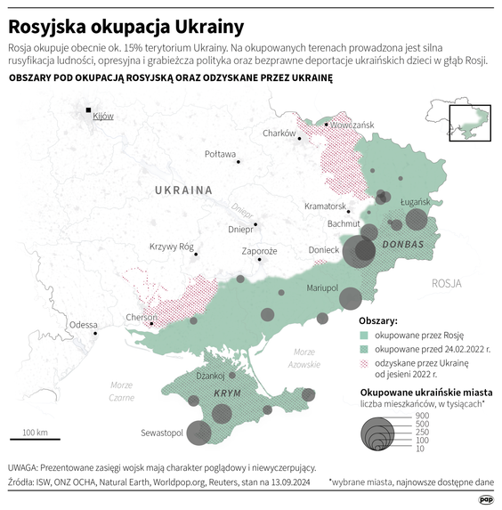 Okupowana przez Rosję część Ukrainy