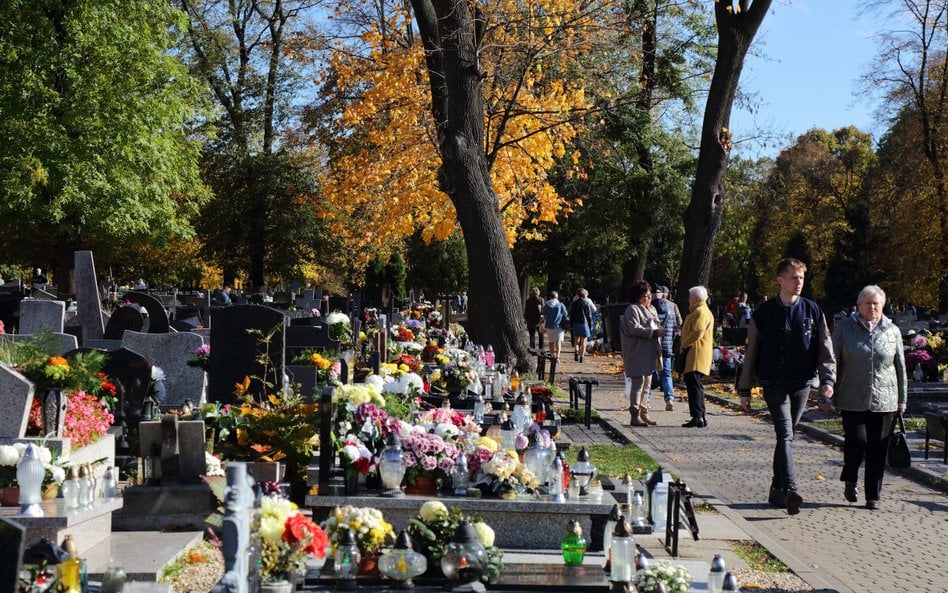 Na cmentarzach coraz częściej pojawiają się czerwone pojemniki na zużyte baterie ze zniczy