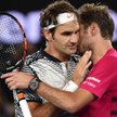 Po meczu: Roger Federer i Stan Wawrinka.