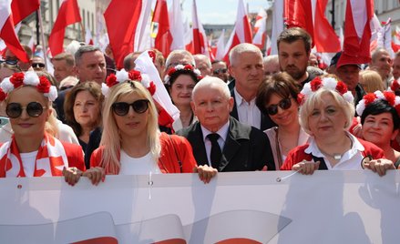 Prezes PiS Jarosław Kaczyński na „Wielkim Marszu za Polską”