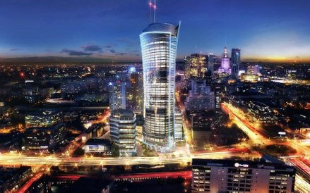 Widok na Warsaw Spire w Warszawie