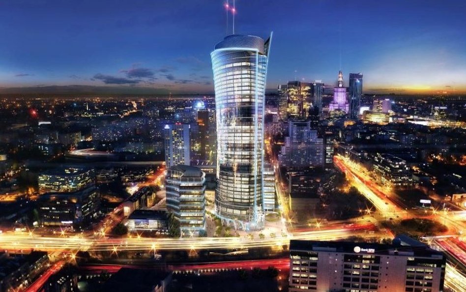 Widok na Warsaw Spire w Warszawie