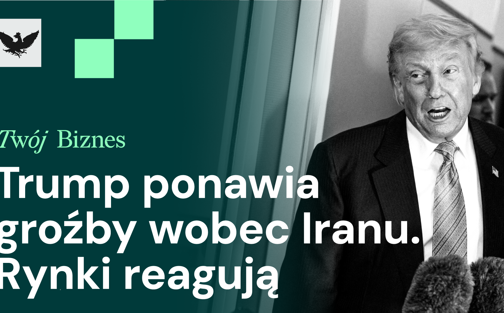 Groźby Trumpa, zielone finanse i NATO na Bliskim Wschodzie