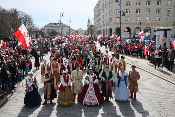 Warszaw. Wielki Marsz z Okazji 1000-lecia Królestwa Polskiego i 500-lecia Hołdu Pruskiego