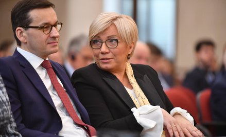 Premier Mateusz Morawiecki i prezes Trybunału Konstytucyjnego Julia Przyłębska