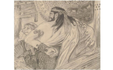 Stanisław Wyspiański, „Dwaj Atrydzi”, ilustracja do „Iliady”. Prace z wystawy „Wyspiański. Nieznany”