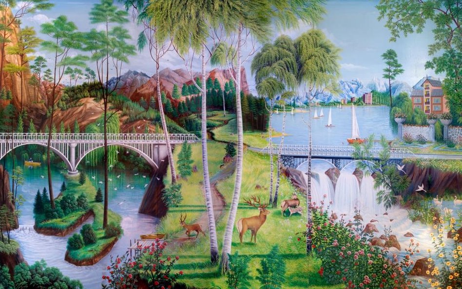 Zenek (Iłarion Daniluk), olej na ścianie, Hajnówka 1982/83, fot. Jan Gryka