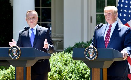 Wspólna konferencja prezydentów – 12 czerwca 2019 r. w Waszyngtonie. Donald Trump mówił o przerzucen