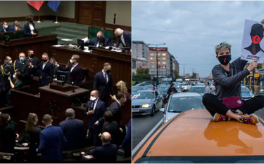 Sejm i ulica na dzień przed strajkiem kobiet
