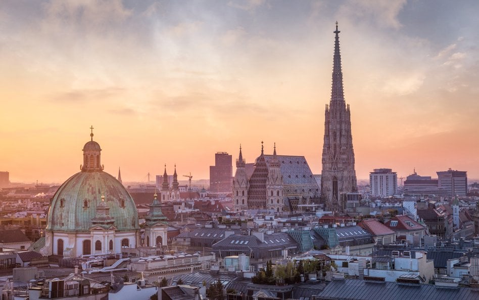 Panorama Wiednia z katedrą św. Szczepana