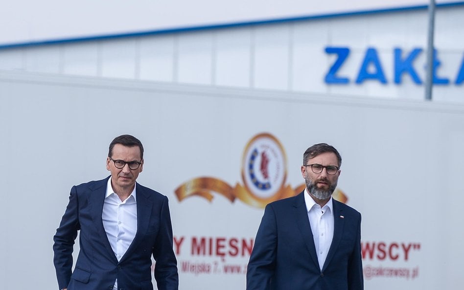 Były premier Mateusz Morawiecki i były prezes Rządowej Agencji Rezerw Strategicznych Michał Kuczmier