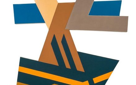 Frank Stella, Lanckorona I, 1971, płótno, pilśń, papier, farba na kartonie, wł. prywatna © 2015 Fran