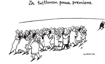 Komentarz rysunkowy. Za twitterem pana premiera