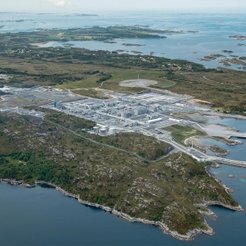 Terminal Nyhamna z lotu ptaka