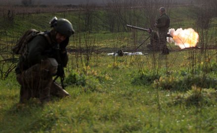 Ukraińscy żołnierze w obwodzie donieckim