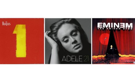 Największe płytowe hity XXI w.: The Beatles „1” 33 mln egz. Adele „21” 32 mln egz. Eminem „The Emine