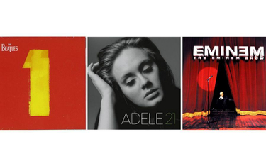 Największe płytowe hity XXI w.: The Beatles „1” 33 mln egz. Adele „21” 32 mln egz. Eminem „The Emine