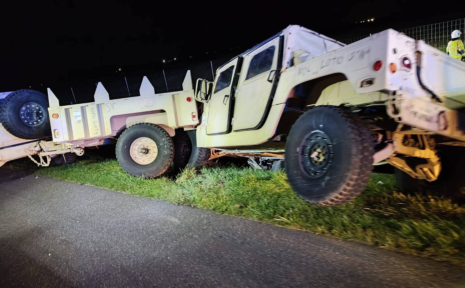 Poważny wypadek na A2. Ranni żołnierze armii USA