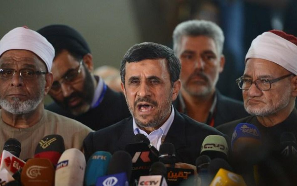 Prezydent Mahmoud Ahmadinejad w Egipcie