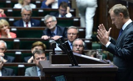 Donald Tusk oskarżał Jarosława Kaczyńskiego o kłamstwo i żądzę powrotu do władzy