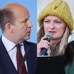Wojewoda mazowiecki Konstanty Radziwiłł (z lewej) i reżyserka teatralna Monika Strzępka