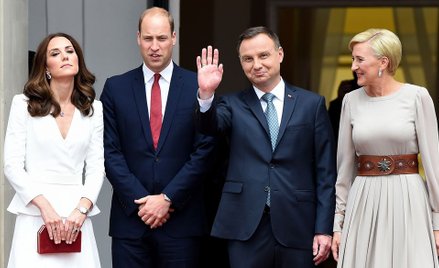 Księżna Kate, książę William oraz prezydent Andrzej Duda z żoną Agatą Kornhauser-Dudą