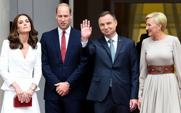 Księżna Kate, książę William oraz prezydent Andrzej Duda z żoną Agatą Kornhauser-Dudą