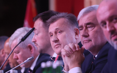 Prezes Polskiego Związku Piłki Nożnej Cezary Kulesza podczas październikowego Walnego Zgromadzenia S