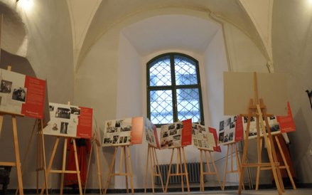 Zamek w Kożuchowie sala wystawowa.