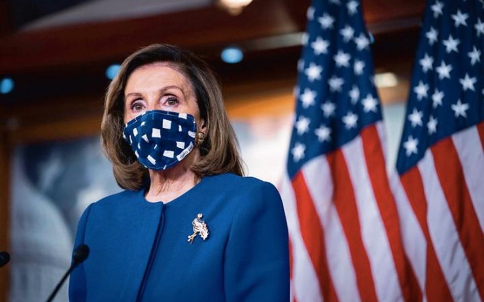 Przewodnicząca Izby Reprezentantów USA Nancy Pelosi. Obecnie to ona zajmuje najwyższe stanowisko ze 