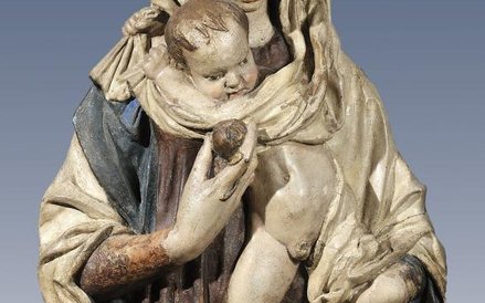 Donatello, właśc. Donato di Niccol? di Betto Bardi, Matka Boska z Dzieciątkiem, 1420-1430, rzeźba z 