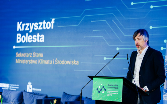 Krzysztof Bolesta, sekretarz stanu w Ministerstwie Klimatu i Środowiska podczas sesji „Finansowanie 