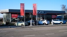 Salon samochodowy BYD w Zaventem w Belgii