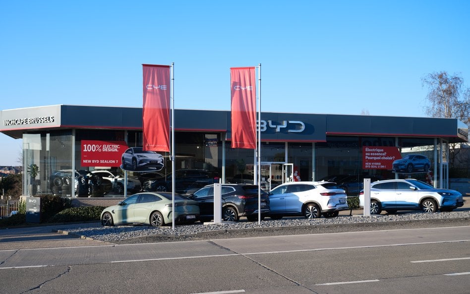 Salon samochodowy BYD w Zaventem w Belgii