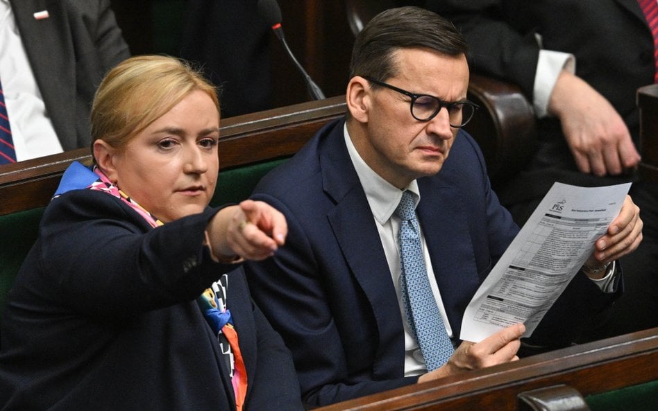 Olga Semeniuk-Patkowska i Mateusz Morawiecki