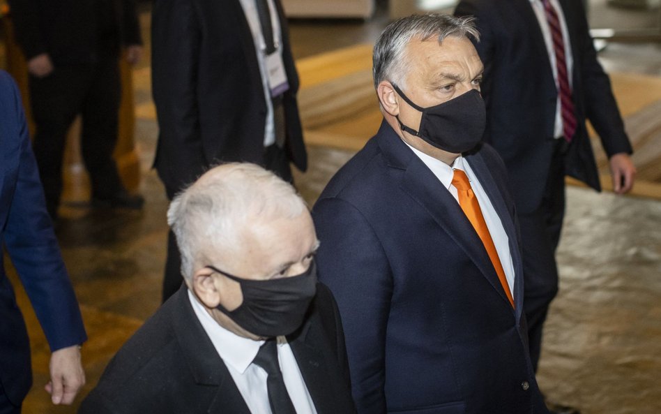 Jarosław Kaczyński i Viktor Orbán w czasie „Warsaw Summit”