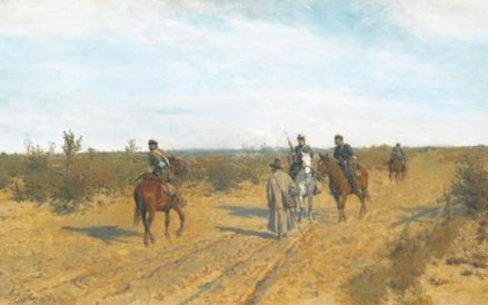 Maksymilian Gierymski (1846–1874) Patrol powstańczy, ok. 1873 olej, płótno; Muzeum Narodowe w Warsza
