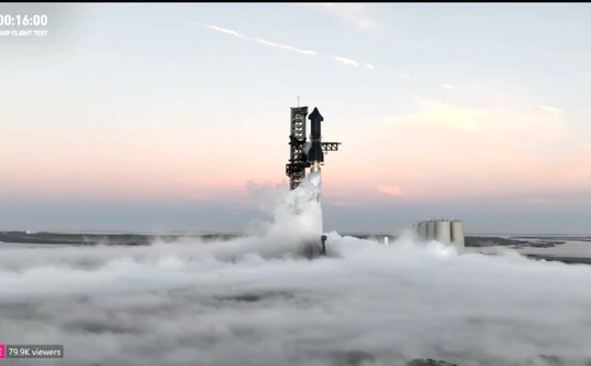 Starship kilkanaście minut przed startem