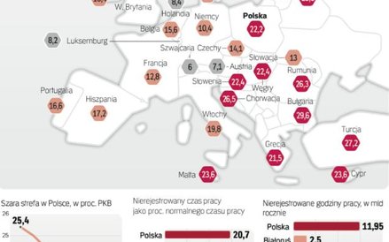 Polska wśród liderów szarej strefy