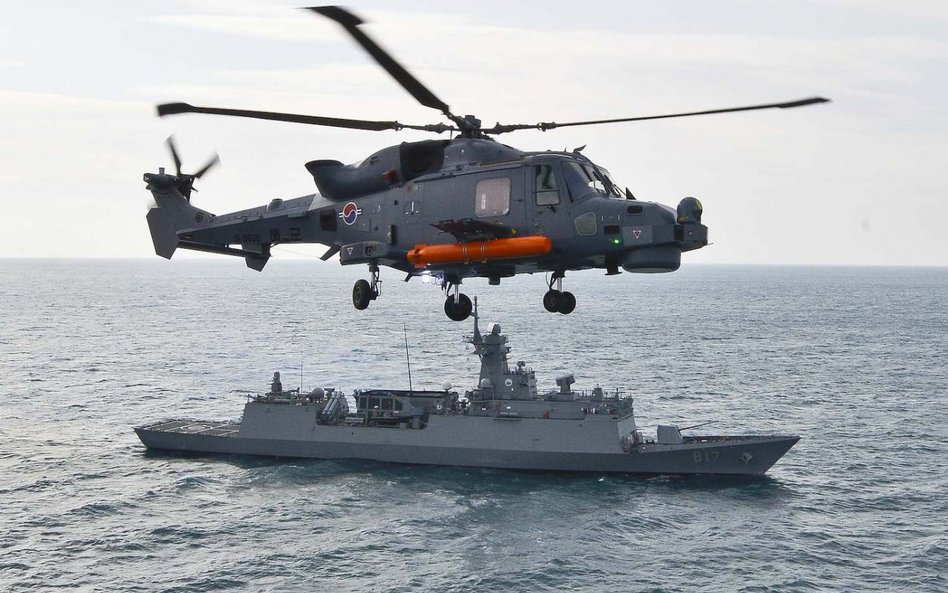 Południowokoreański śmigłowiec ZOP AW159 Wildcat pochodzący z partii dostarczonej w latach 2016-2017