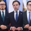 Wojciech Balczun (pierwszy z lewej) ma objąć tekę ministra aktywów państwowych, Andrzej Domański (w 