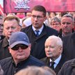 Prezes Prawa i Sprawiedliwości Jarosław Kaczyński podczas Narodowego Marszu Papieskiego