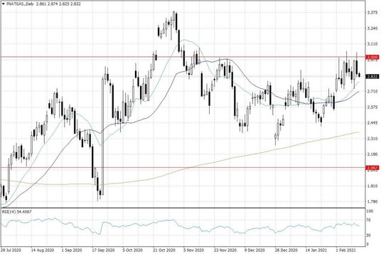 Notowania gazu ziemnego w USA – dane dzienne